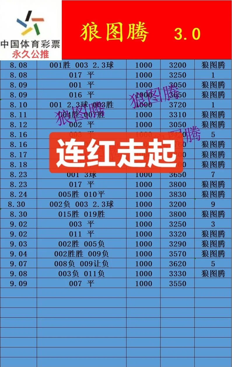 狼图腾赛事分析